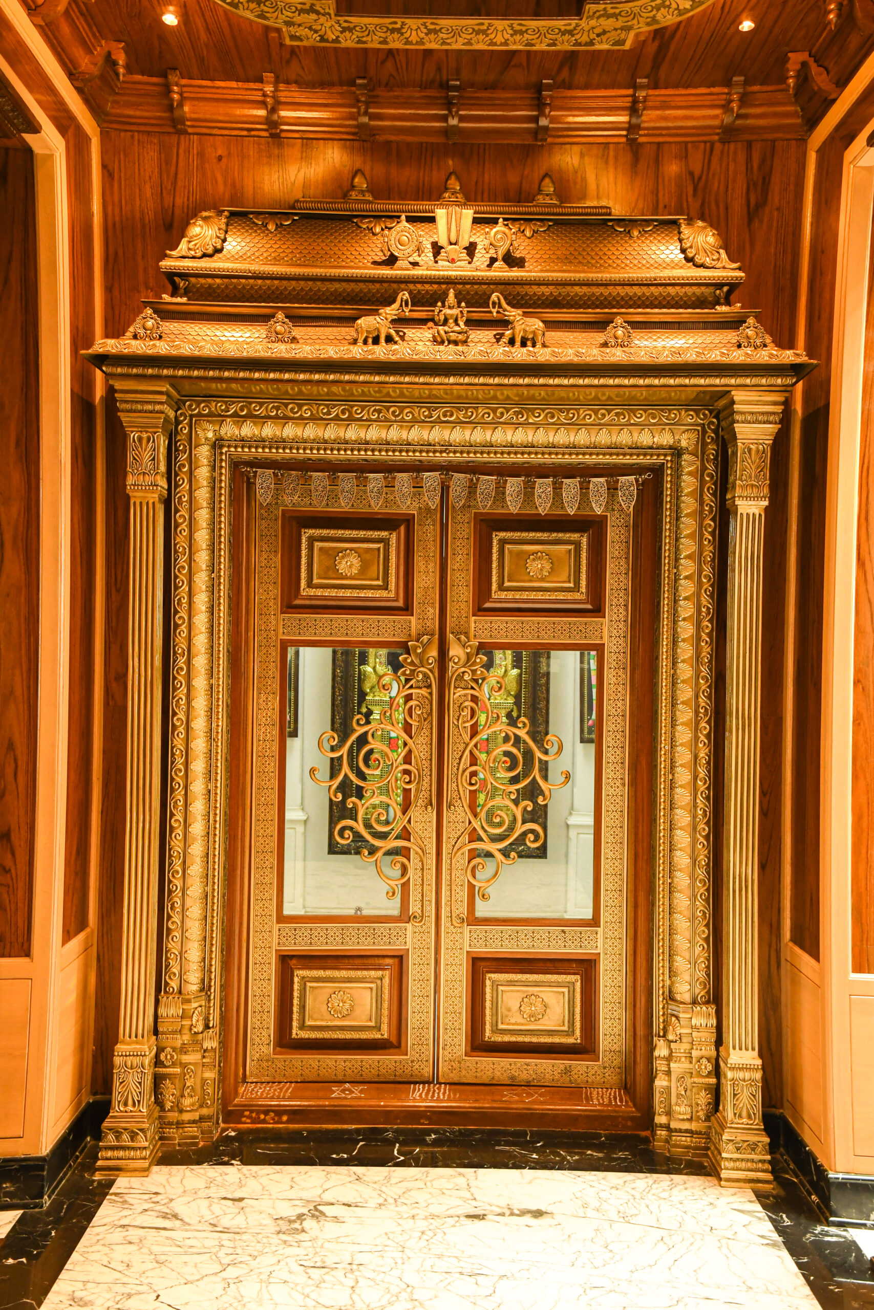 Brass Pooja Room Door Designs