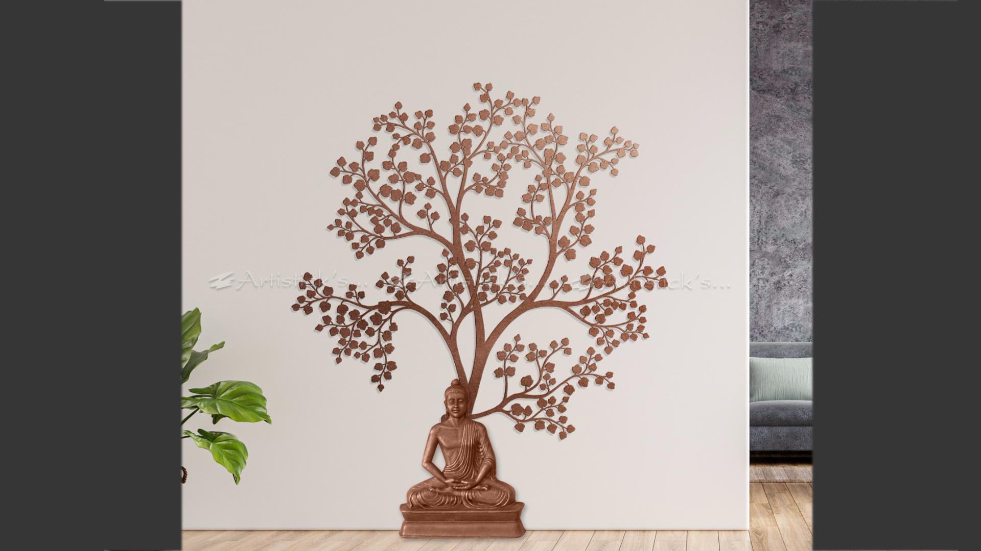 Enlighten Your Space: How Buddha with Tree Wall Decor Can Transform Your Home and Office